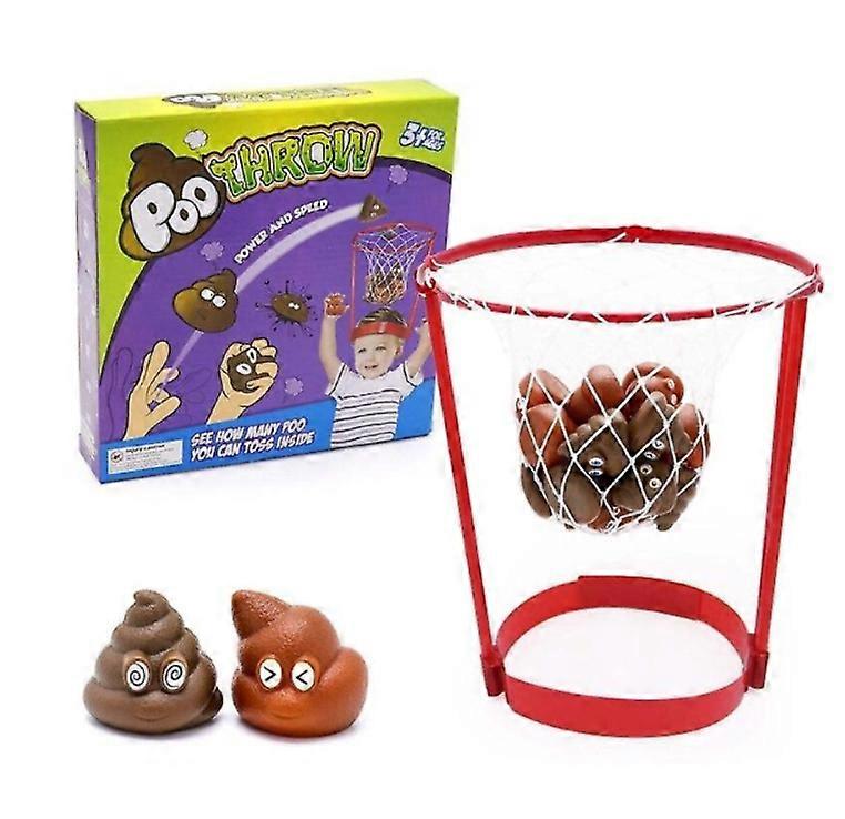 子供のバスケットボール屋外ヘッドバンドフープ偽のうんちおもちゃ安全なキャッチゲーム親子ゲーム