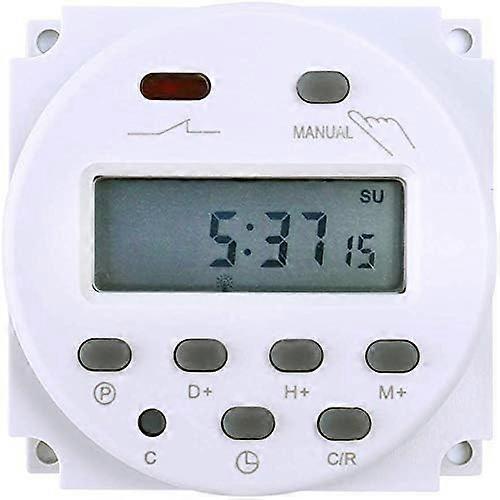 Electronic timer DC12V 16A 28 programs Programmable LCD display -6