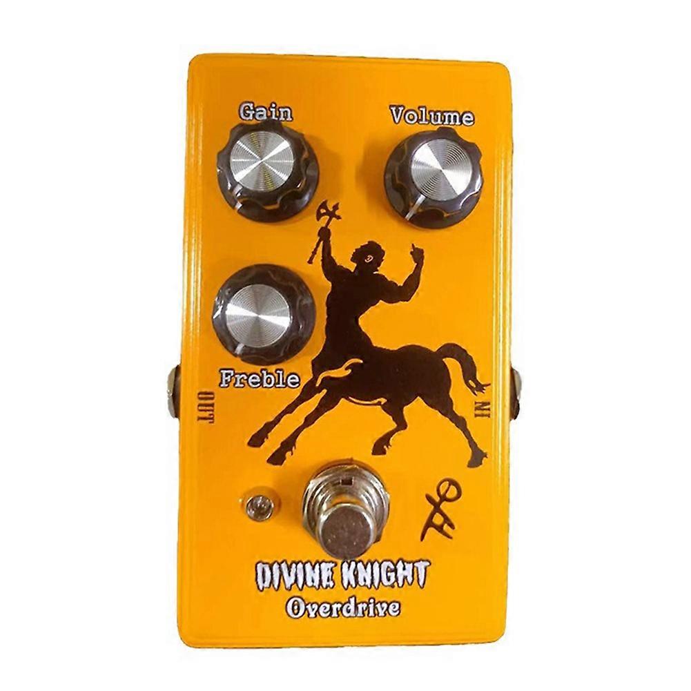 Gitareffekt Divine Knight Overdrive pedal med forsterkning, volum og frebleknapp, hestedrift effekt pedal, gitarpedal