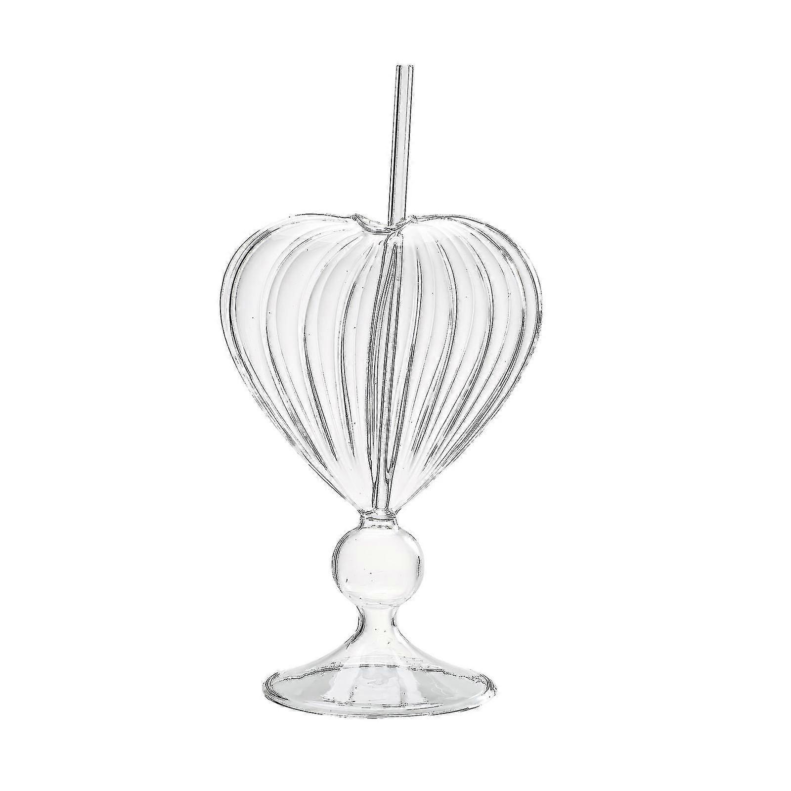 Tasse Tumblerful Liebe Transparenter Streifen Trinkstrohhalm Weinglas