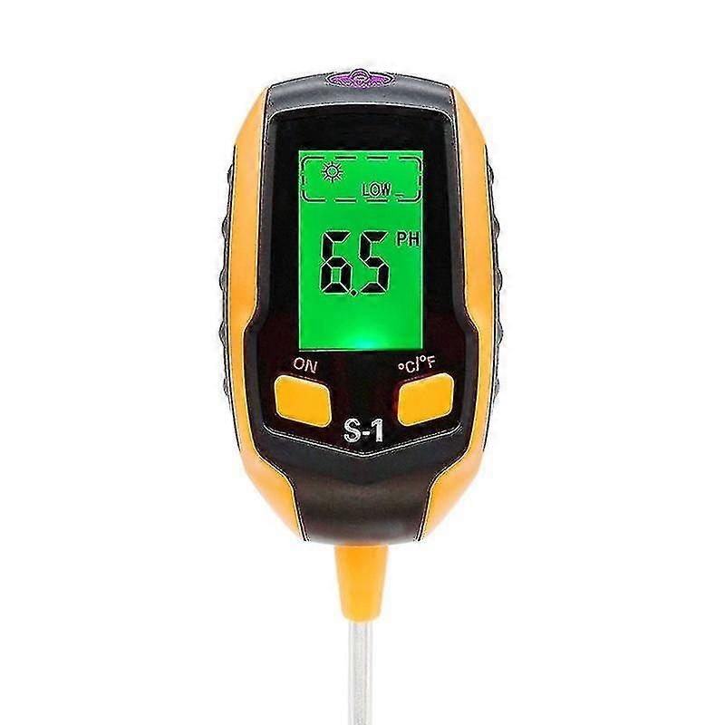 4-in-1 Soil Moisture Meter ,digital Plant Temperature/soil Moisture/ph Meter/sunlight Intensity/environment Humidity Backlit Lcd Display Soil Test Met