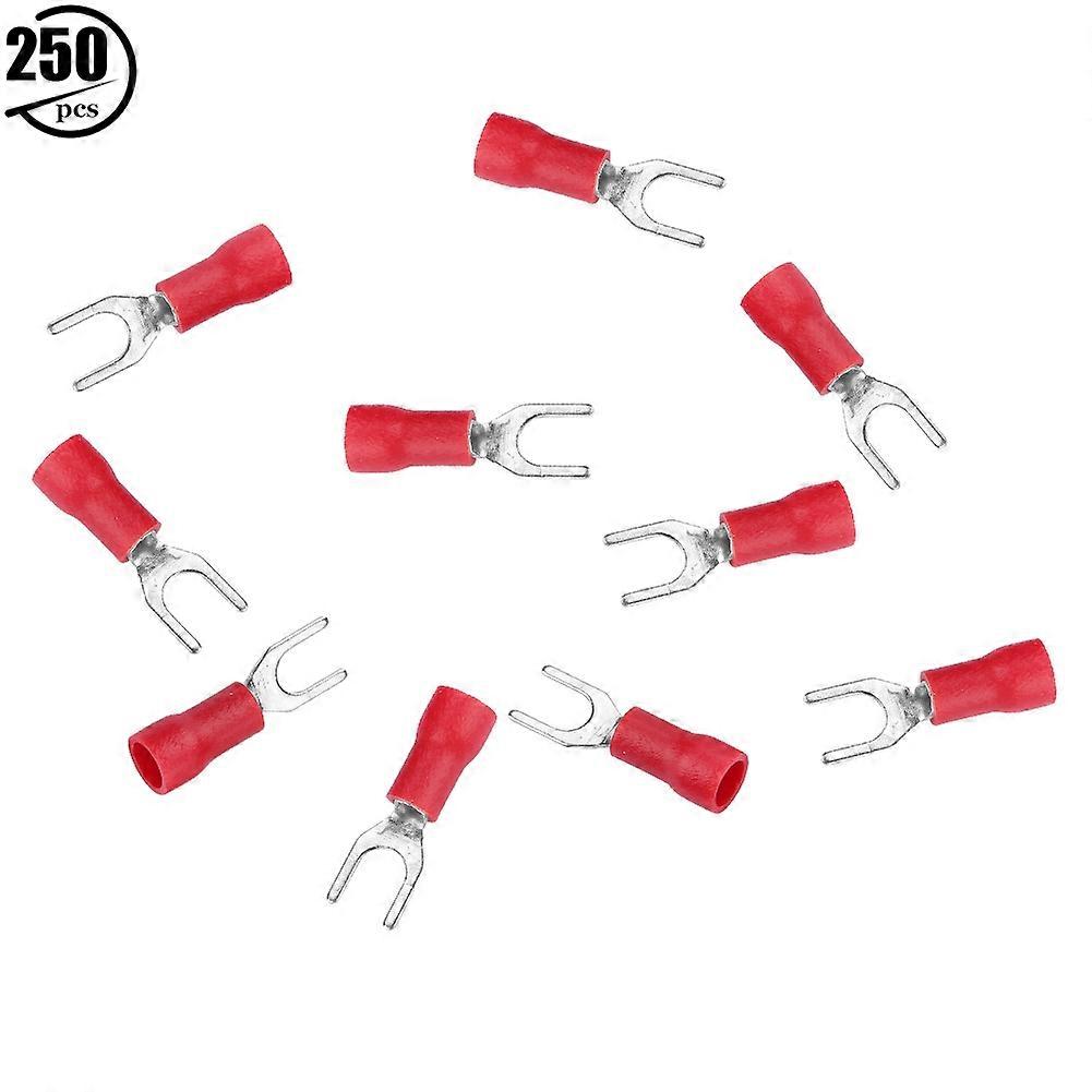 Insulated Electrical Wire Terminals Crimp Fork Connector Set - 250pcs