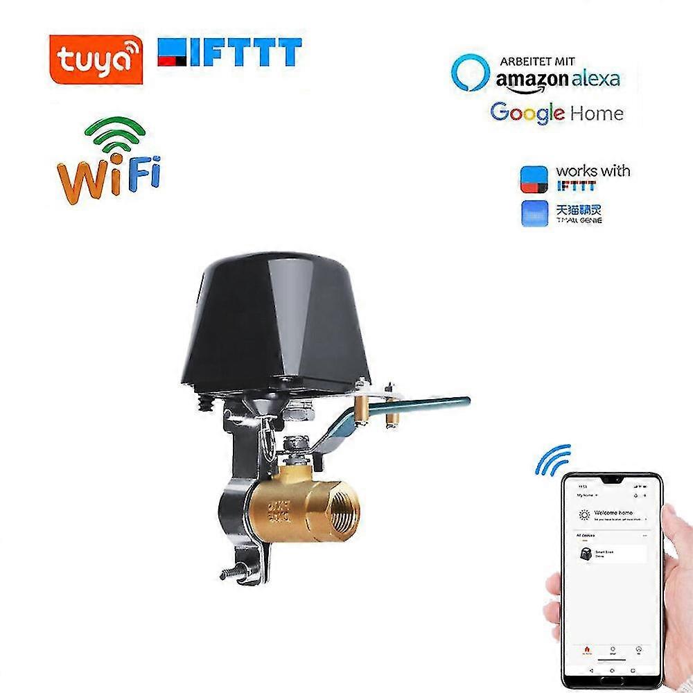 Tuya Wifi Smart Valve Controller For Water Gas Auto Shut On Off Compatible With Alexa Google Assistant Smartlife