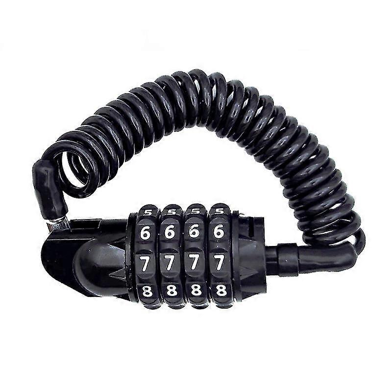 Bicycle Lock 5-Digits Codes Resettable Chain Combination Cycle Cable Accessories for E-Mountain Motocycle Gear