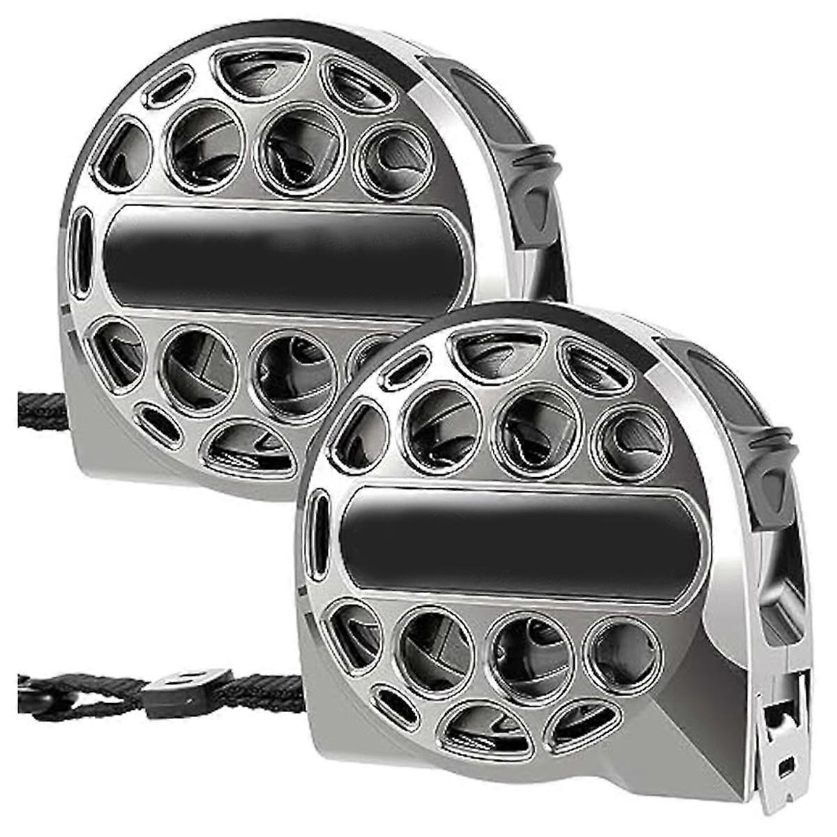 2 pezzi 7.5 M / 25FT Righello metrico retrattile in acciaio inossidabile anticorrosione, misura resistente all'usura Scala a doppia faccia