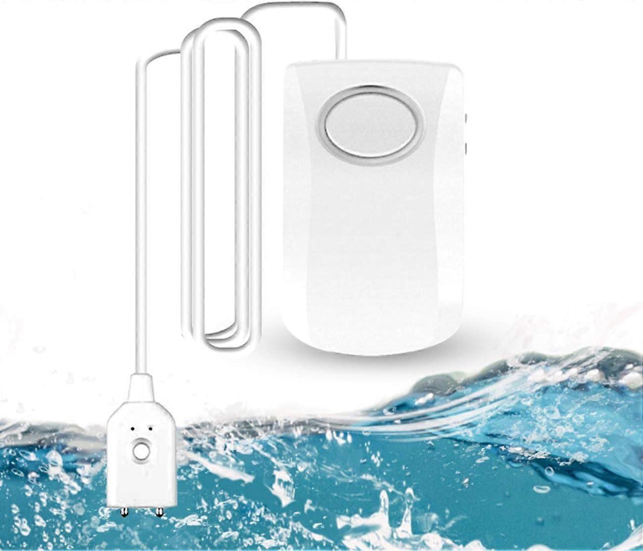 belle alarme de fuite d’eau de 130 dB, câble de 95 cm de long avec capteur, alarme de détection de fuite d’eau de sécurité à domicile, batterie incluse