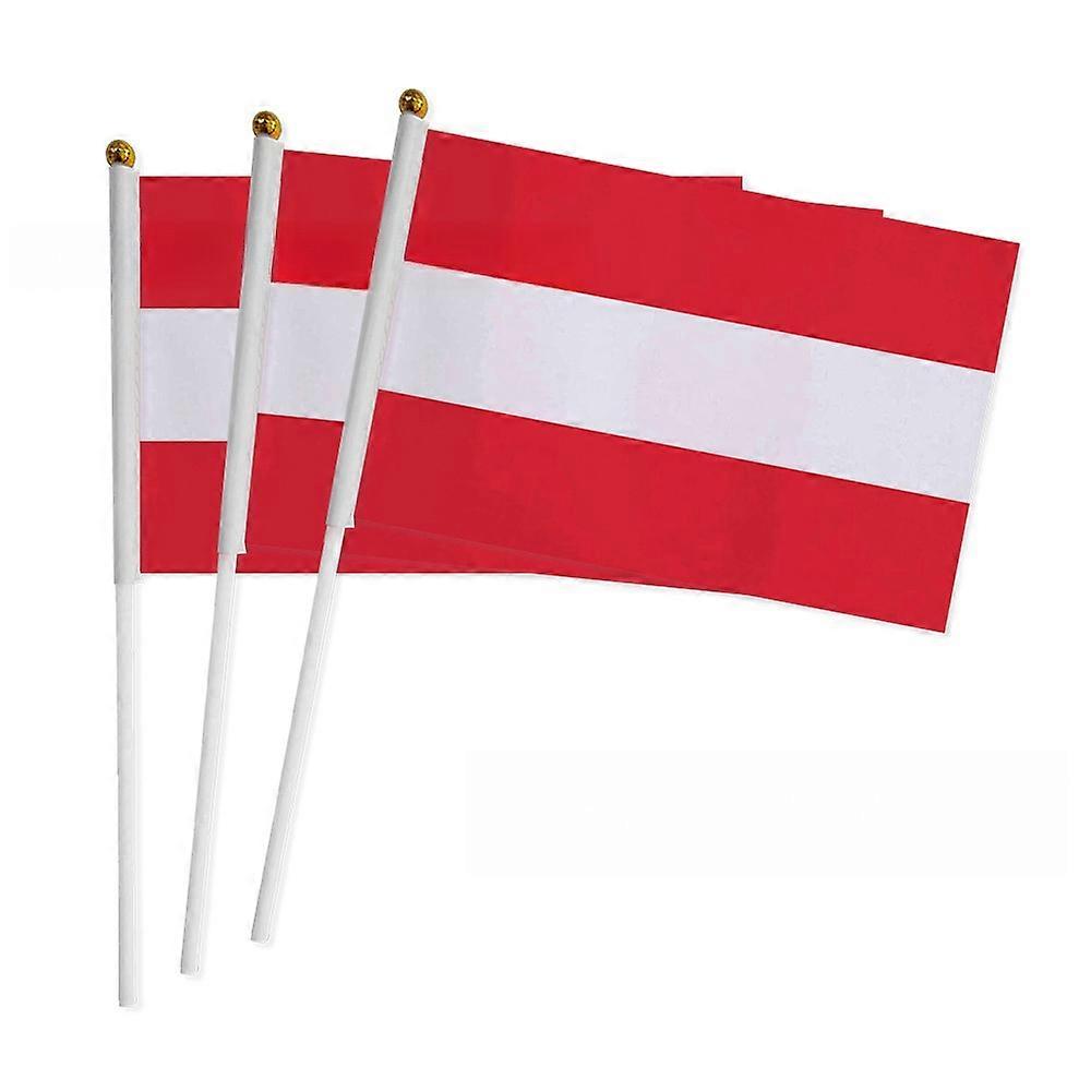 50pc النمسا 2024 كأس أوروبا يلوح باليد العلم العلم الوطني مروحة العلم البوليستر معطف مع قضيب 1421cm