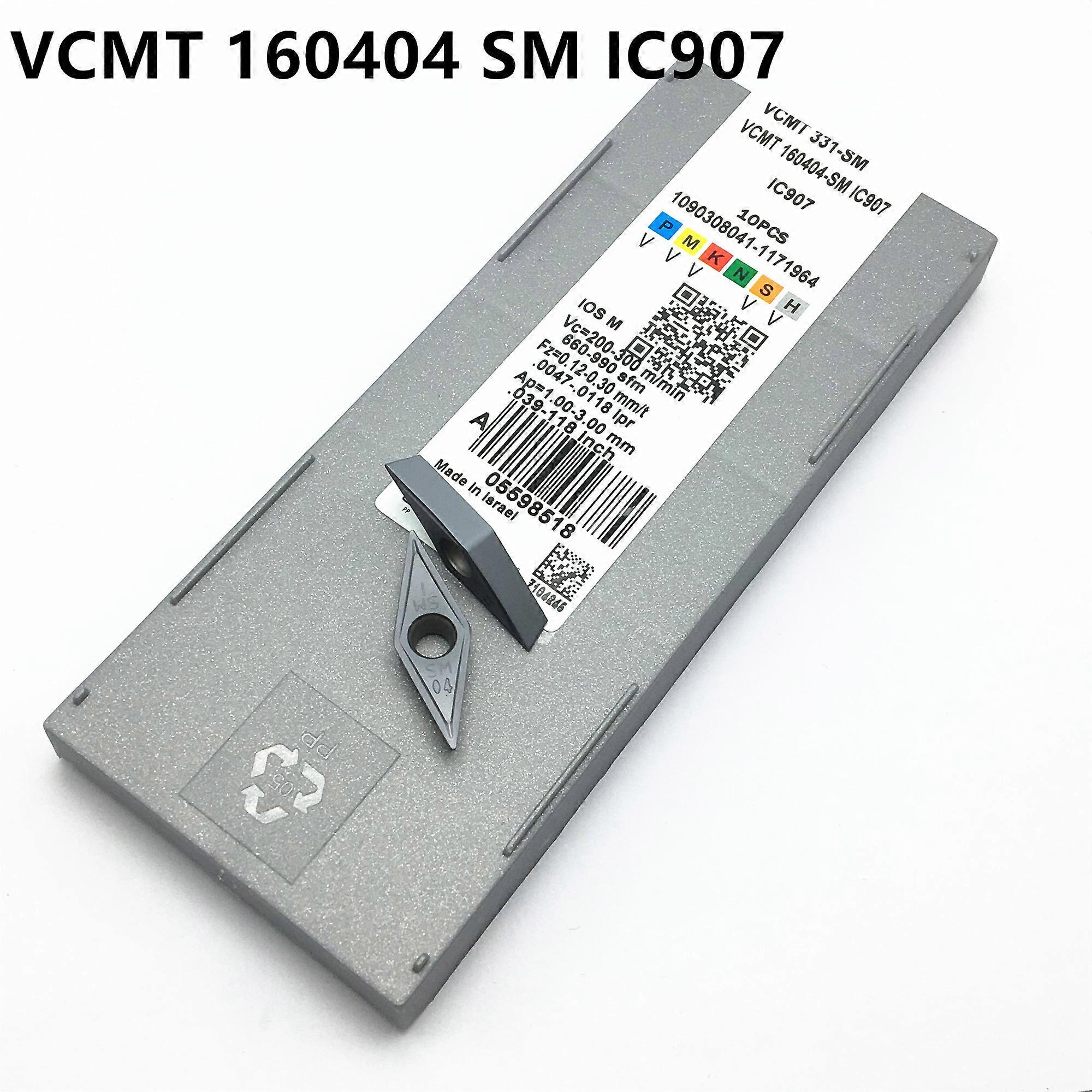 10PCSVCMT160404 SM IC907 inner turning tool VCMT 160404 carbide insert lathe tool CNC lathe tool turning blade