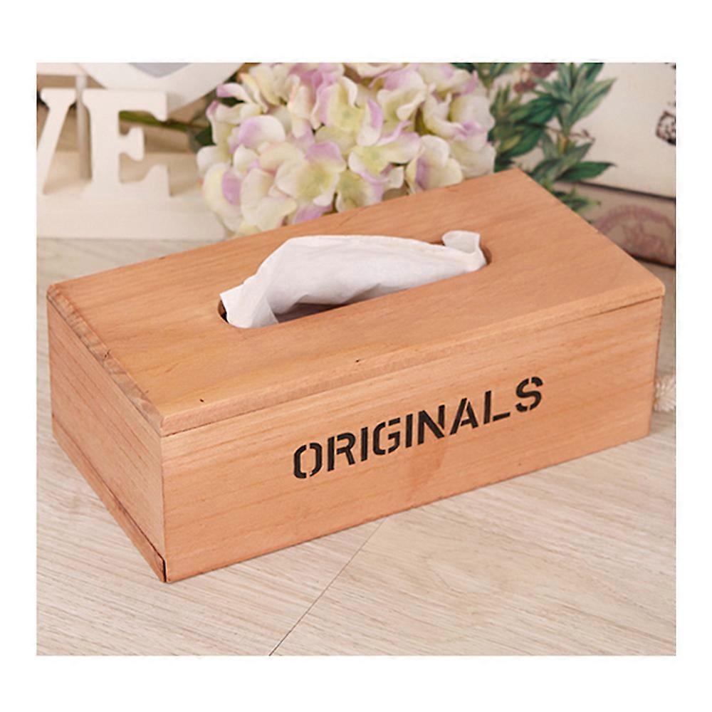 Hotel Wooden Rectangle Tissue Box Creative Napkin Box