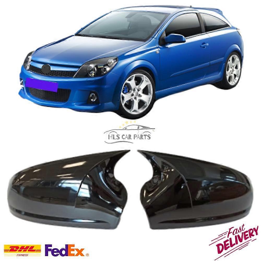 Bat Style Mirror Cover for Opel Astra H 2004-2013 OPC GTC Car Accessories Shiny Piano Black Tuning Auto Sport Design Part