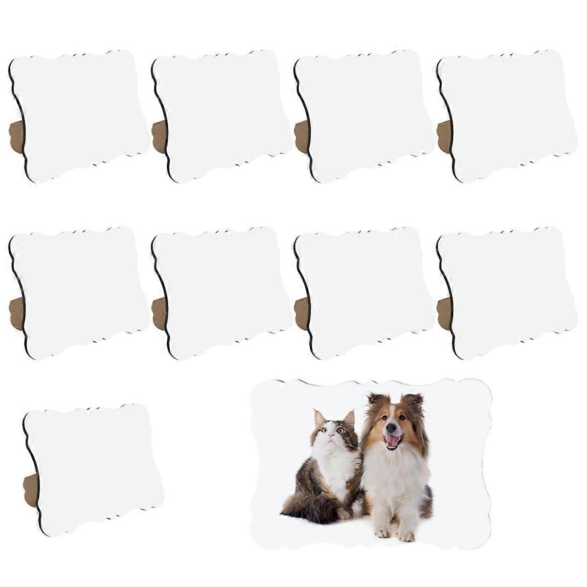 10Pack Sublimation Photo Frames Blank with Stand Heat Transfer MDF Wooden Sublimation Photo Frames