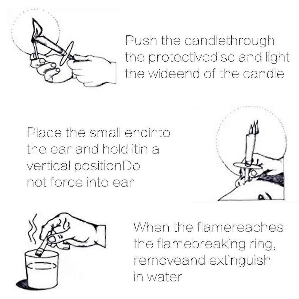10pcs Earwax Candles Horn Earplug Tray Ear Wax Remover Straight Ear Care Tools Aromatherapy Ear Candle Beewax