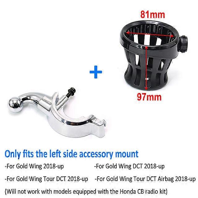 زجاجة مياه الركاب للدراجة النارية الذهبية الجناح للشرب كوب الشرب شبكة سلة حامل القوس لهوندا جولدواينج GL 1800 GL1800 F6B