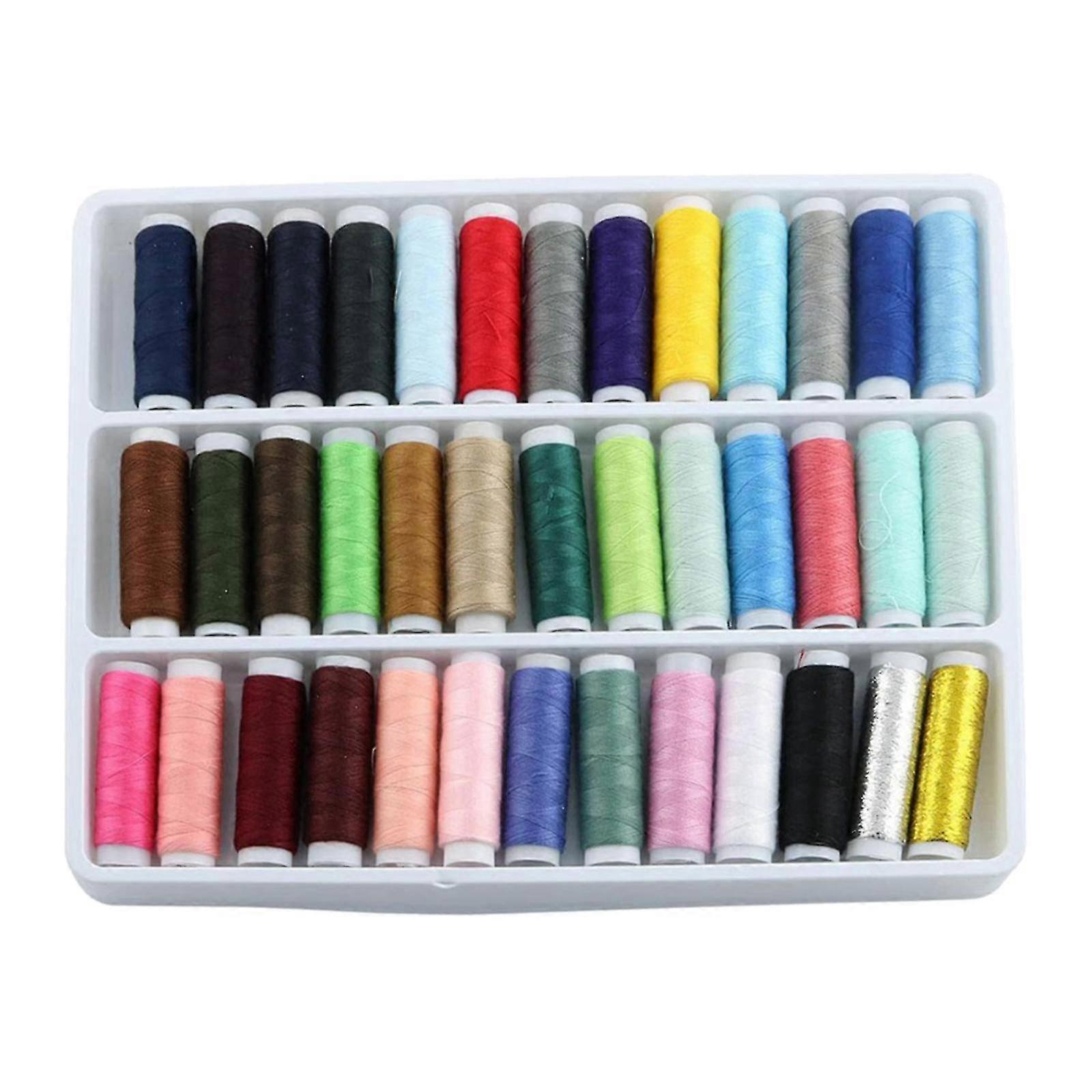 39color Polyester Sewing Thread Set For Darning Embroidery Diy Needlepoints