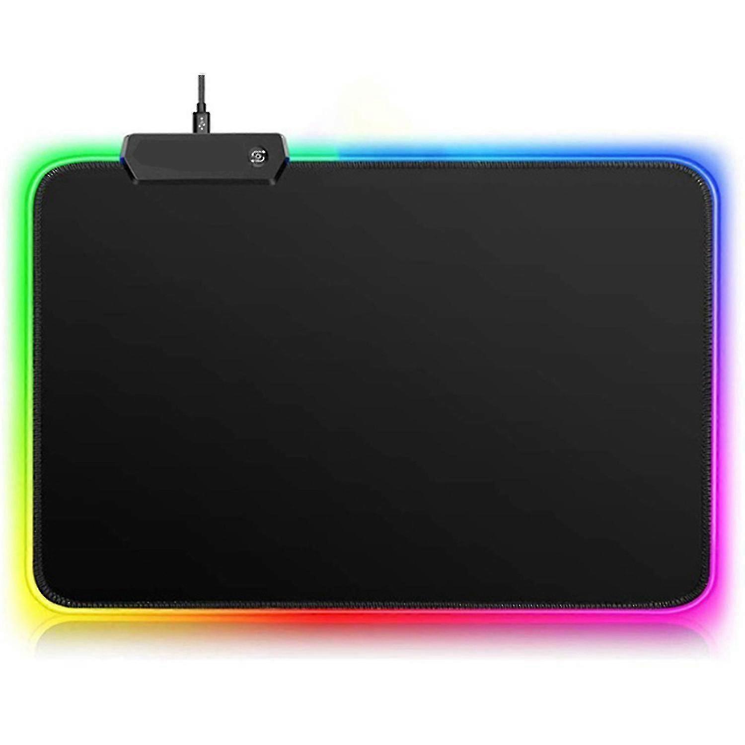 Gaming Mouse Pad With Rgb Led Light Keyboard Mat