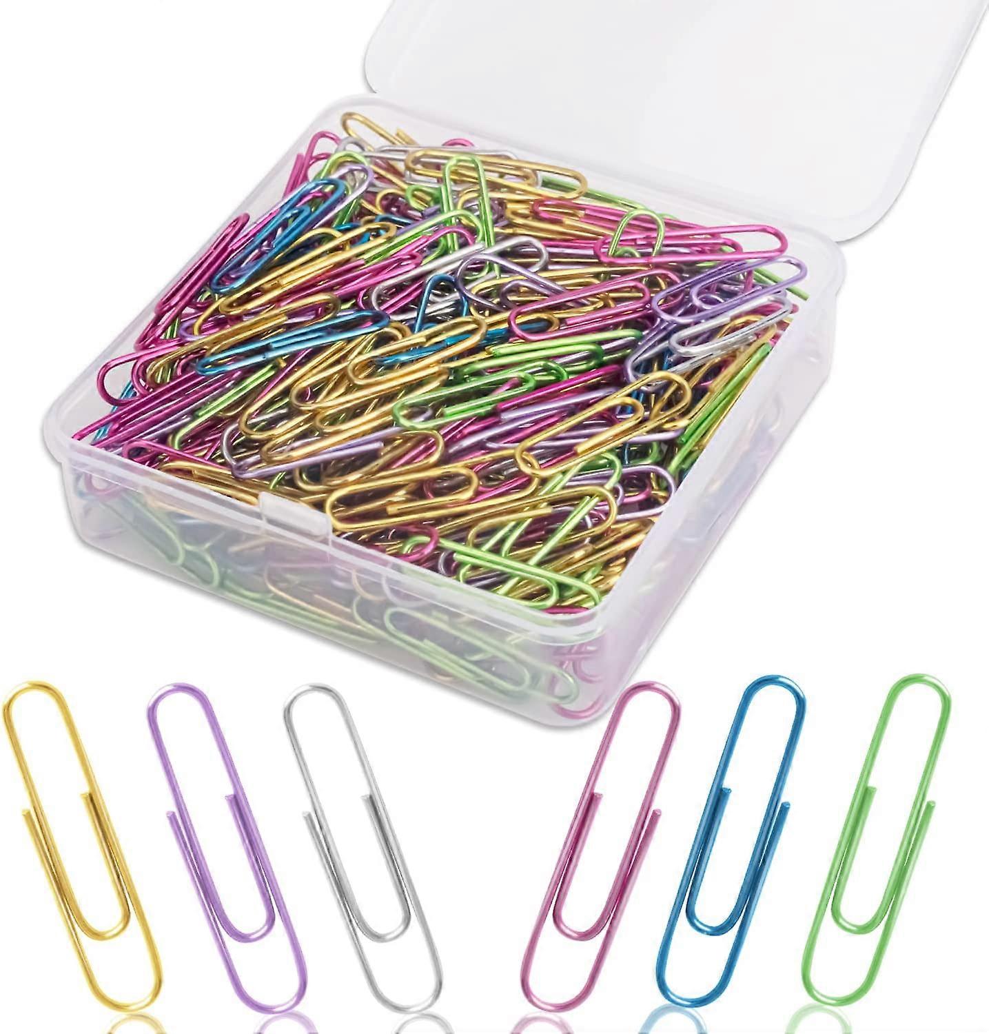 Paper Clips, 300 PCS Small Size Paper Clips Smooth & Durable Assorted Color Coated Paper Clips for Classroom Supplies Office School and Personal Use
