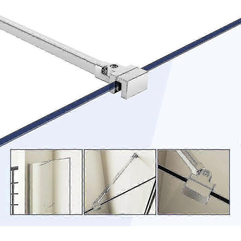 Meykoers 50cm Μπάρα Στήριξης Καμπίνας Ντους 180 Περιστρεφόμενη Μπάρα Στήριξης Χρωμίου Ταιριάζει σε γυαλί 6-8mm