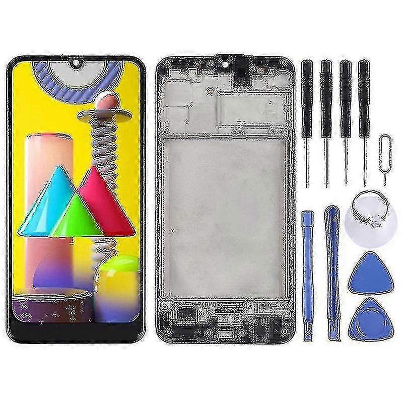 Tft écran LCD pour Samsung Galaxy M31 / Galaxy M31 Prime Digitizer Assemblage complet avec cadre (noir)