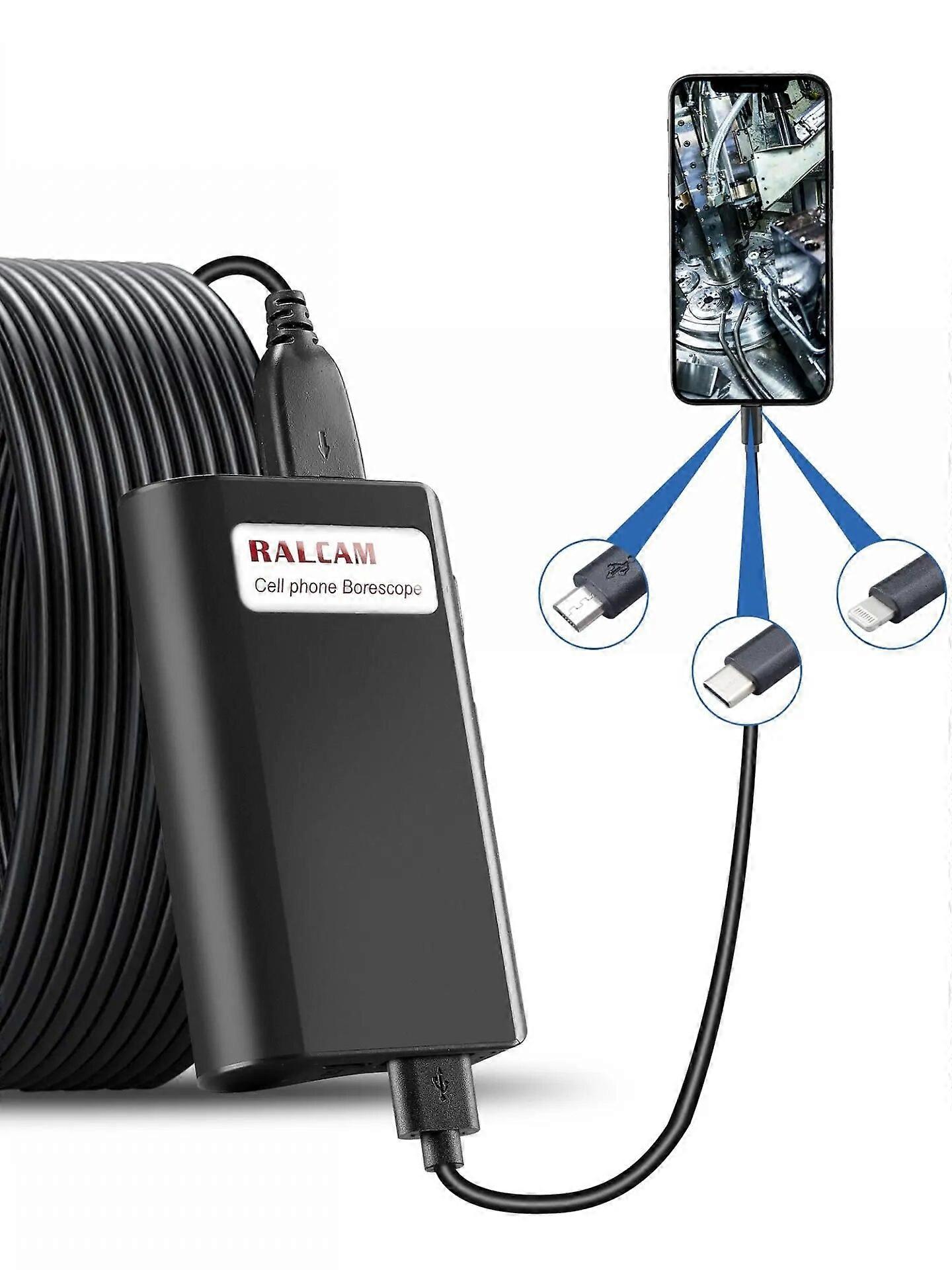 Endoscope Ralcam F1 series F108 ISO/Android Smartphone Endoscope Usb Endoscope Camera IP67 Wifi and USB Connection Ultra HD 2MP
