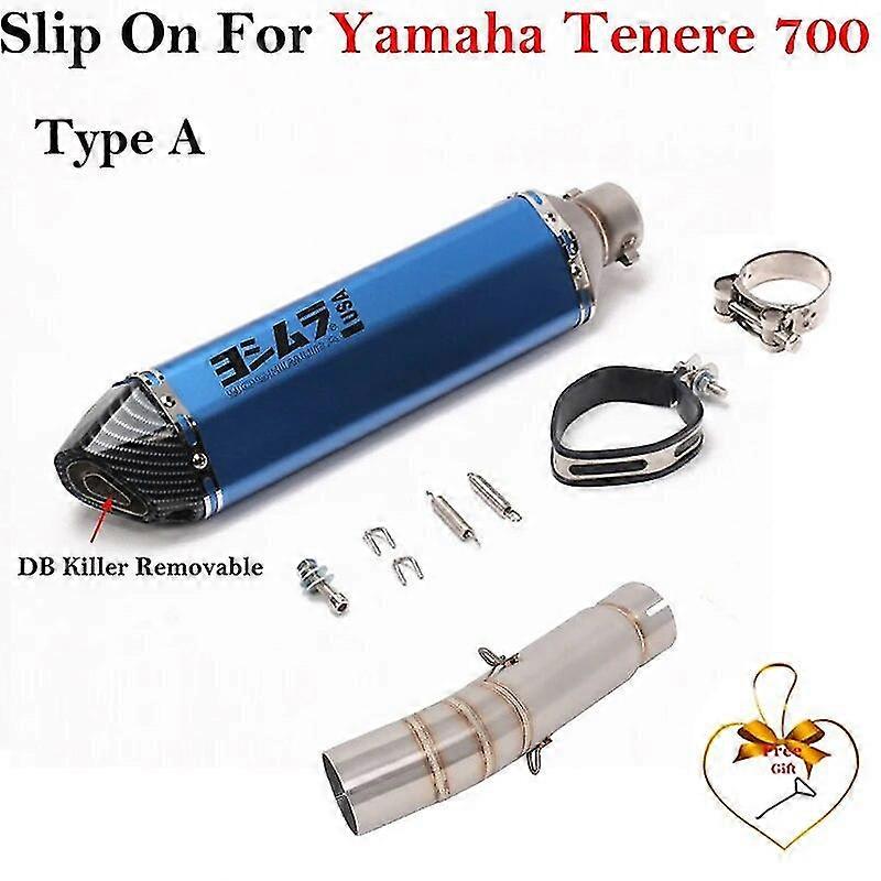 Exquisite exhaust pipeFor YAMAHA Tenere700 XTZ700 700 2019 - 2022 Motorcycle Yoshimura Exhaust Escape System Modify Middle Link Pipe Muffler DB killer