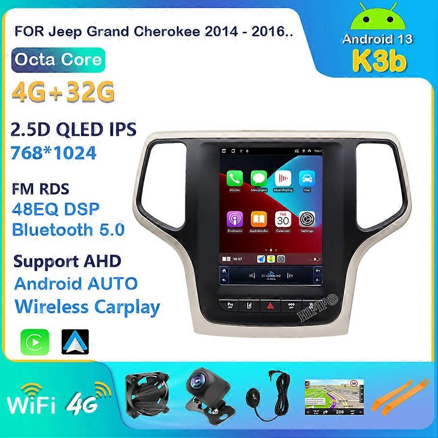 Android Screen Car Video Player Radio For Jeep Grand Cherokee 2014 - 2019 Car Stereo Intelligent GPS Navigator Multimedia
