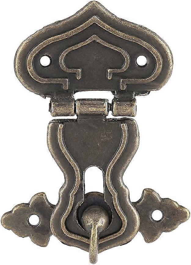 10 Pcs Zinc Alloy Retro Style Bronze Tone Jewelry Box Latch Chests Lock Fastener Toggle Hook Hinge