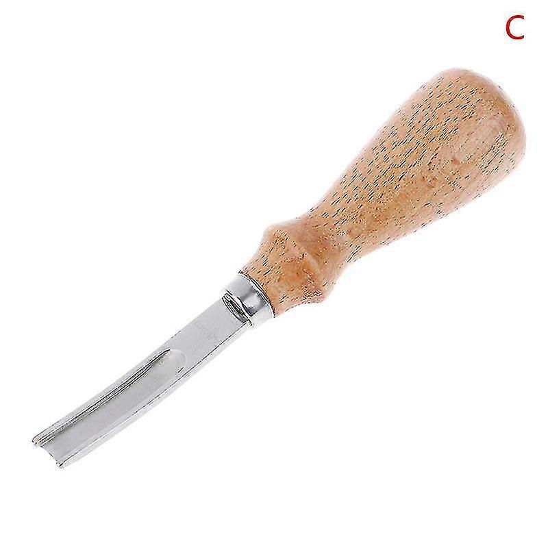 Wood Handle French Style Leathercraft Leather Edge Beveler Leather Craft Tool