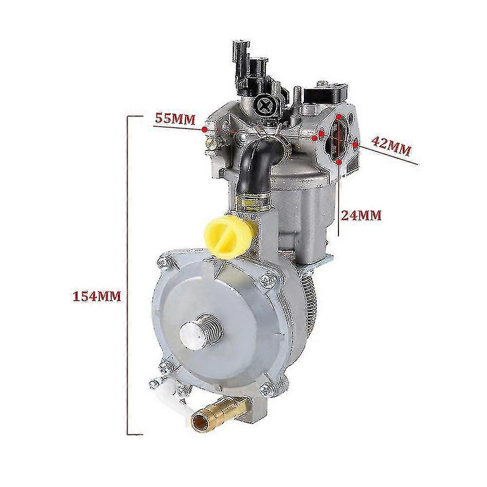 42mm المكربن الوقود المزدوج البنزين مولد غاز البترول المسال المكربن متوافق مع 170f Gx160 Gx200 8hp 9hp مولدات البنزين