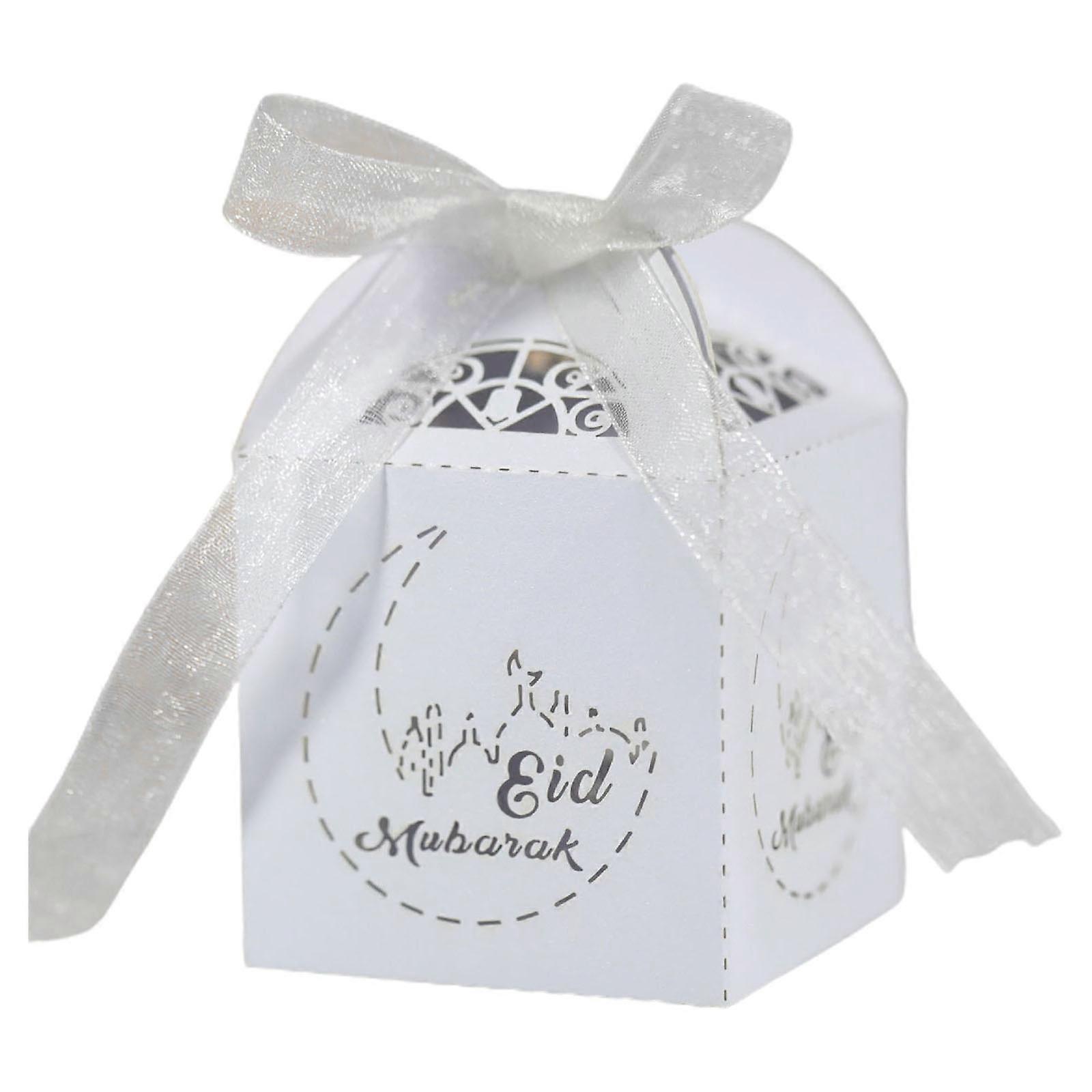  100 قطعة عيد مبارك علب الحلوى رمضان كريم الشوكولاته هدية مربع مهرجان إسلامي مسلم حزب اللوازم زينة الجدول الفاخرة