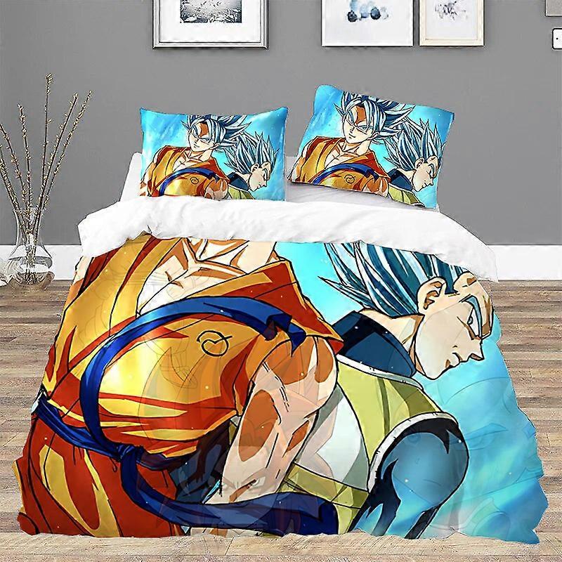 f1680 Lençóis DragonS-BallS Twin Size Conjunto de Cama Conjunto de Capa de Edredão Conjuntos de Edredom Conjuntos de Roupa de Cama Rainha Lençóis Duplos Home Textile GardenBed Sheets 