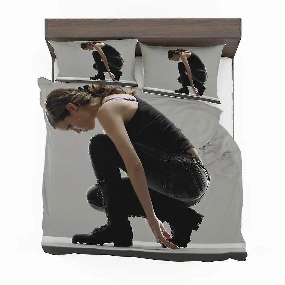 v2887 Lençóis de Verão Glau em Terminator The Sarah Connor Chronicles Conjunto de Capa de Edredom Lençóis IU2887