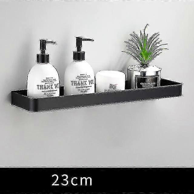 Bath Shower Stand Aluminum Black Wall Mount