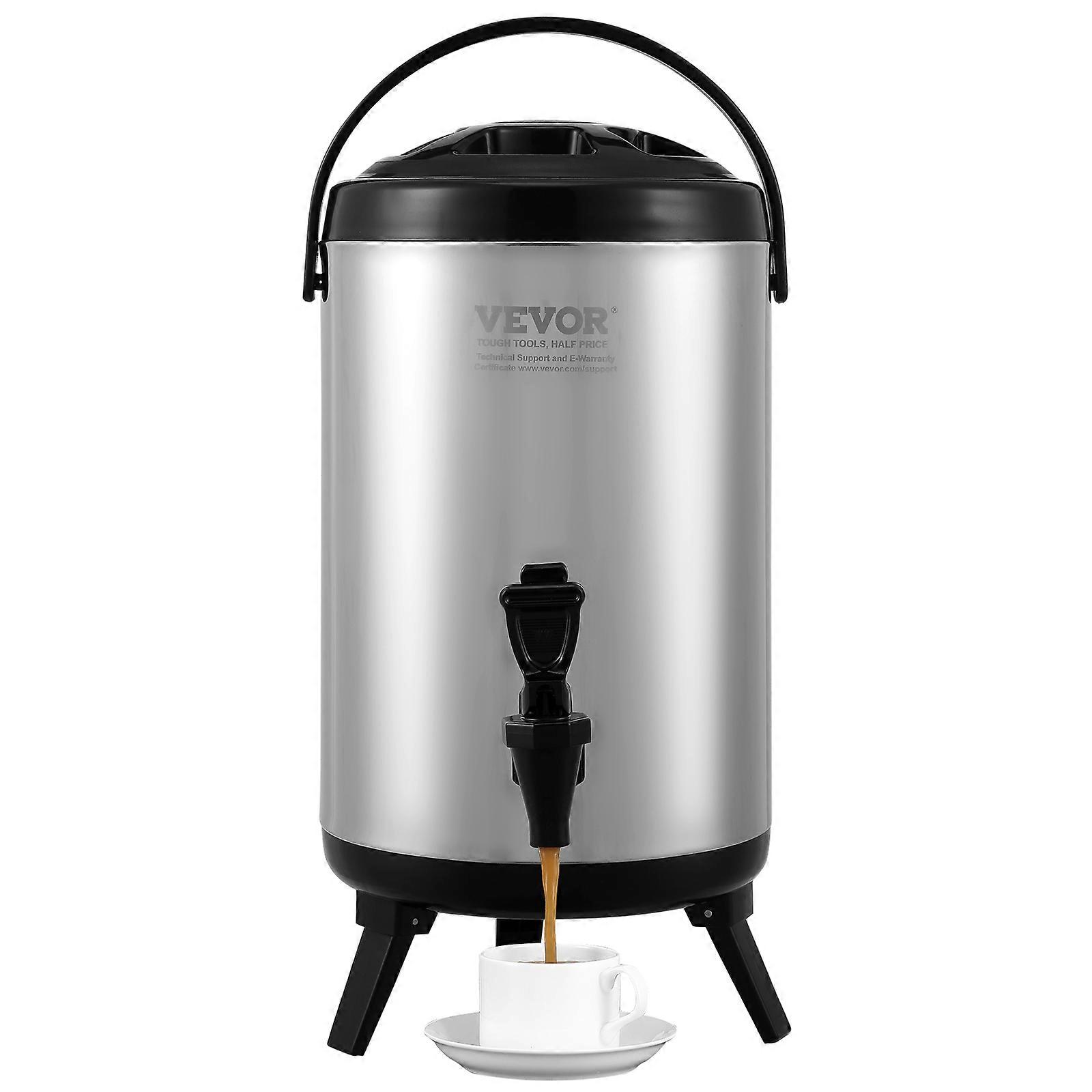 Stainless Steel Insulated Beverage Dispenser, 2 Gallon 7.6 Liter,for Hot Tea Coffee Water