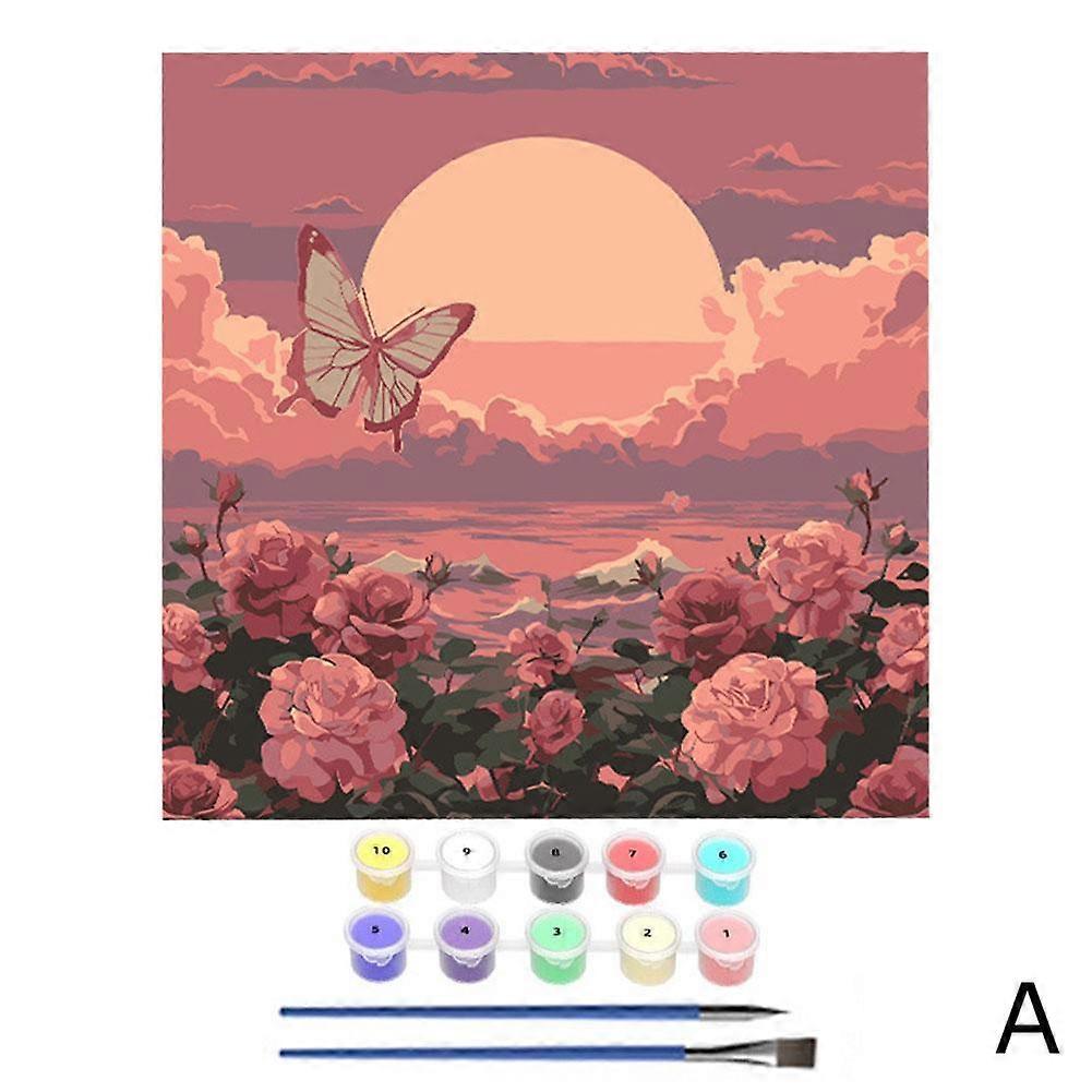 Painting by Numbers for Adults Flower Paint by Number Kits on Canvas DIY Gift