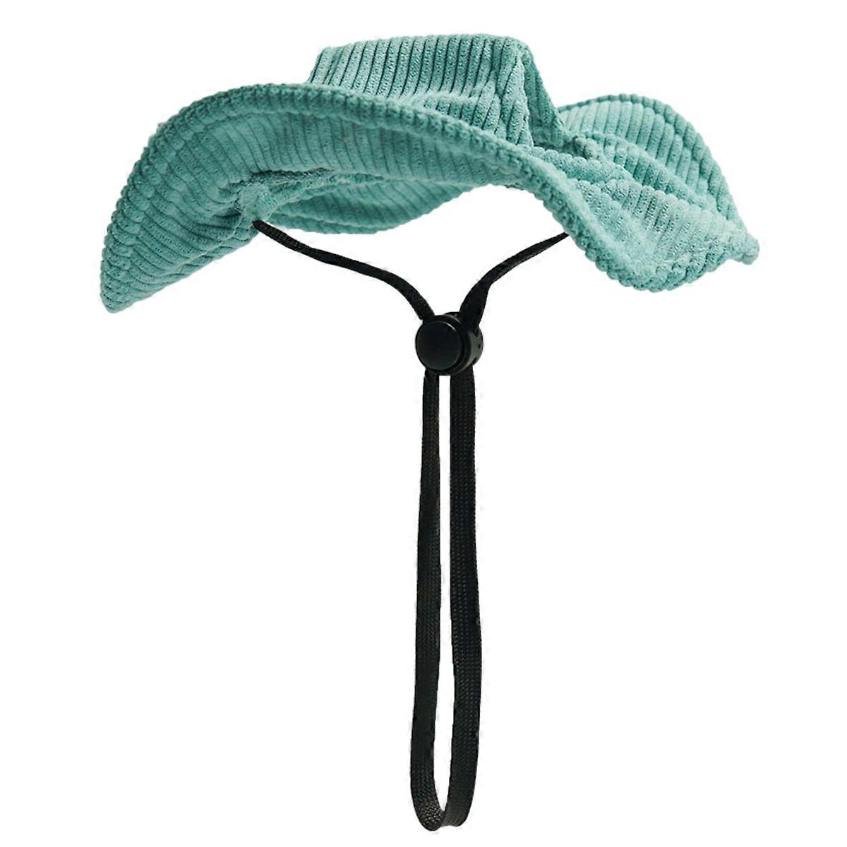 قبعة الأليفة الخضراء S الحماية من أشعة الشمس لينة مريحة وخفيفة الوزن لطيف قبعة شمس للحيوانات الأليفة مع فتحات الأذن للقطط