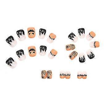 Halloween Valse Nagelsalon Set Langdurige Waterdichte Nagel Stevige Materiële Lijmmodellen