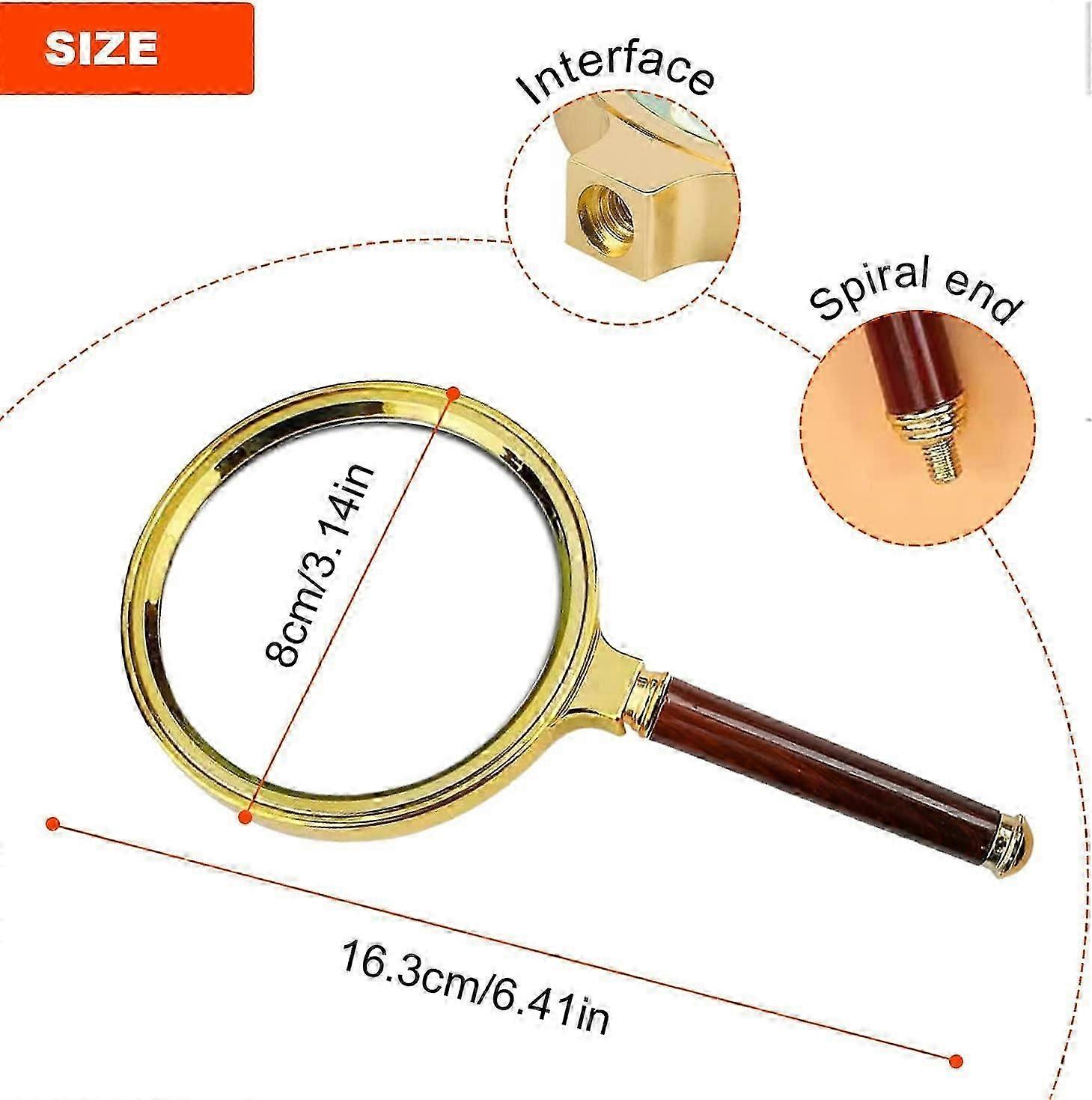 10x Reading Magnifier 80 Mm Magnifying Glass And Unbreakable Mirror For High Clarity And Light Weight For Seniors Reading Magnifier With Jeweller Craf