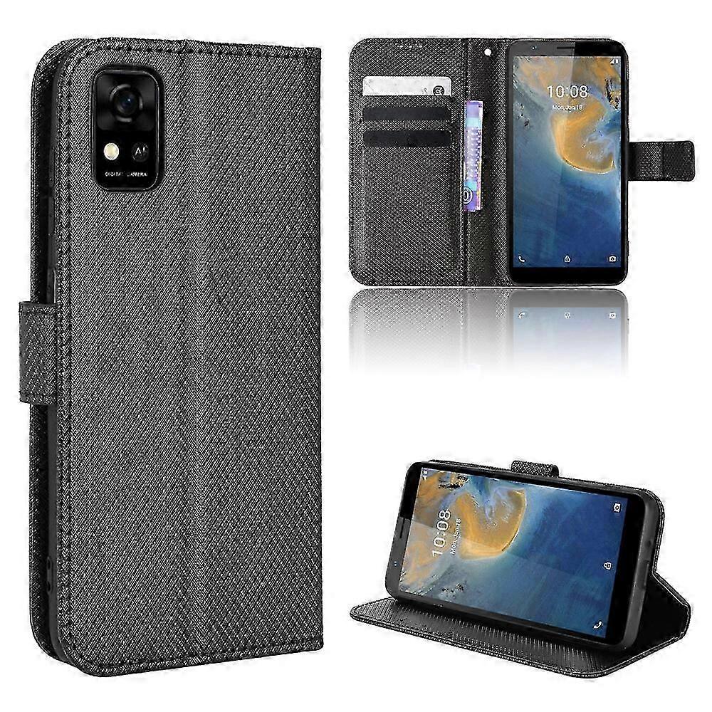 Compatible with ZTE Blade A31 Wallet Case Diamond Pattern Pu Leather Cover With Magnetic Closure Card Slots
