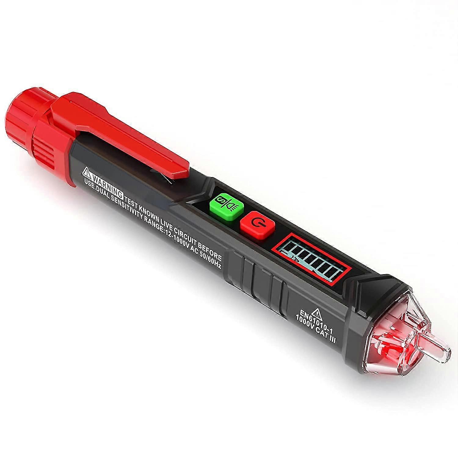Voltage Tester/non-contact Voltage Tester With Dual Range Ac 12v-1000v/48v-1000v, Live/null Wire Tester, Electrical Tester With Lcd Display, Buzzer Al
