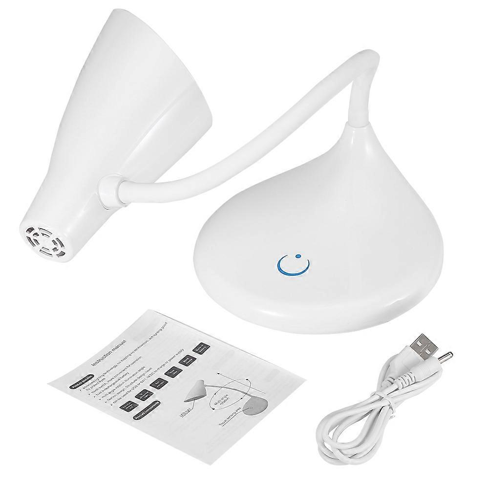 USB Charging LED Desk Lamp Touch Control Table Light with Gooseneck for Study Bedroom