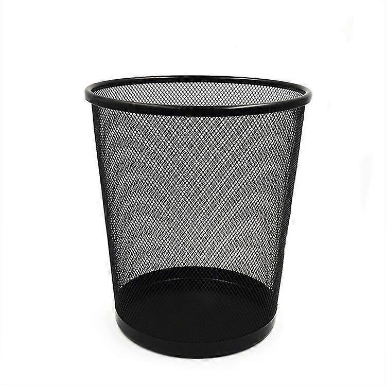Sw Is A Mesh Round Trash Can Iron Garbage Basket Kitchen Storage Bucket Household Office Lidless Paper Basket