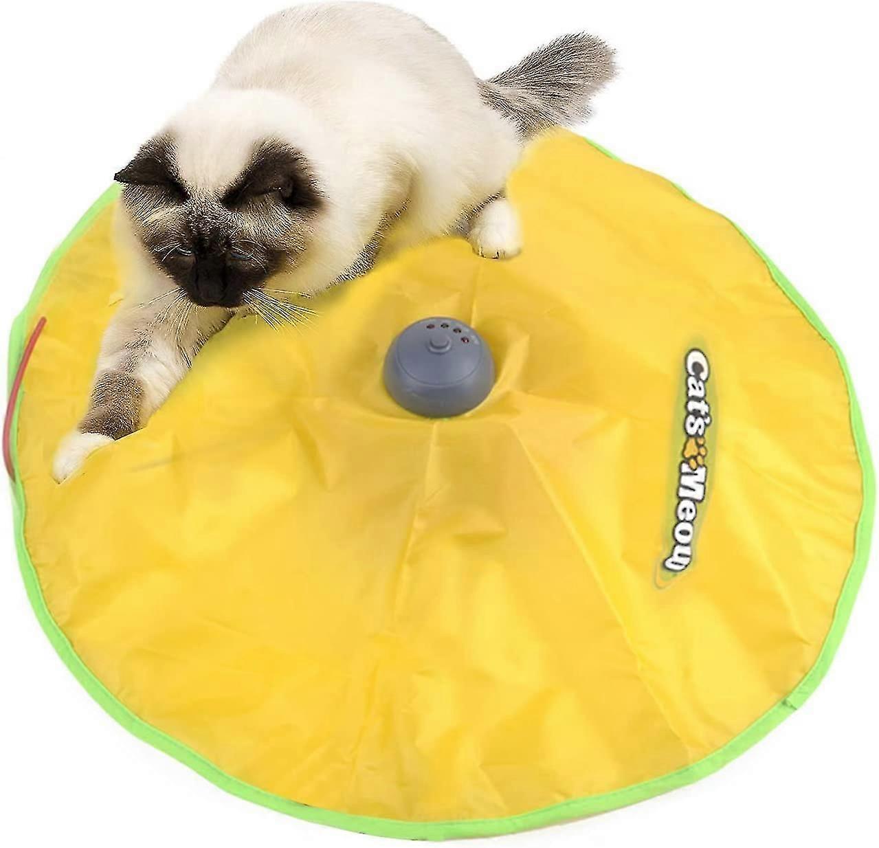 Automatic Cat Toy Games Interactive Rotating Kitten Toy Catching Moving Mouse