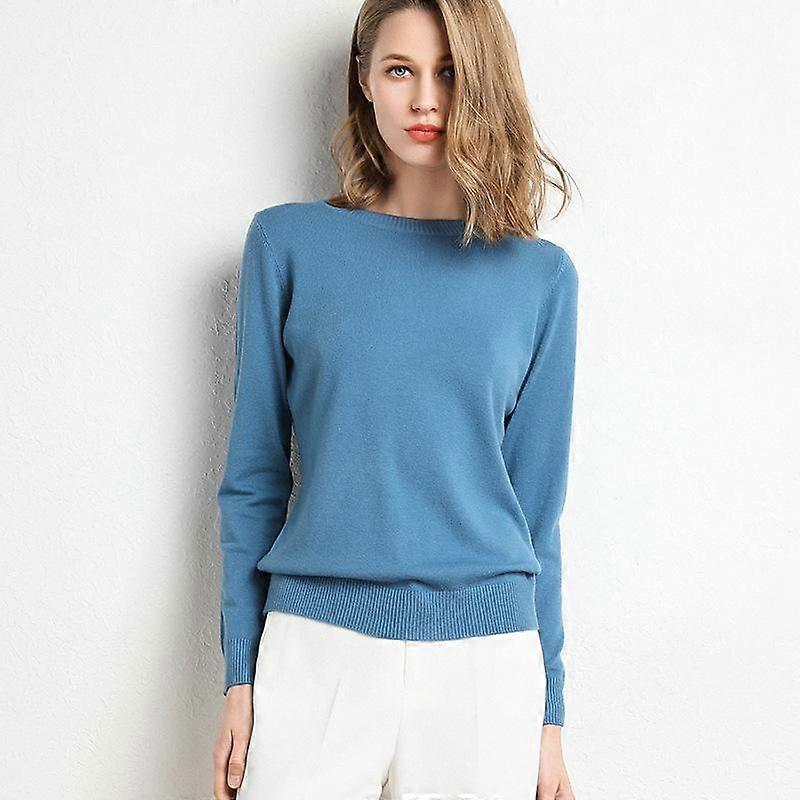 Women's Sweater Soft Sweater Long Sleeve Round Neck Casual Sweater for Winter