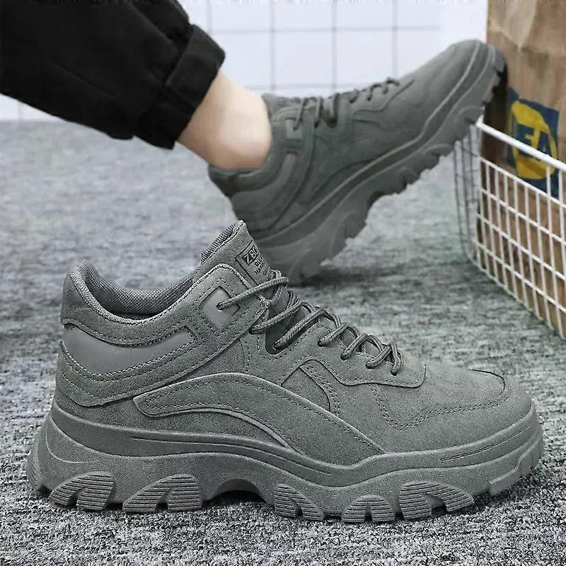 أحذية الخريف الرجالية أحذية العمل الجديدة القابلة للتنفس نمط غير رسمي نعل سميك مضاد للانزلاق متعدد الاستخدامات أحذية عصرية للدراجات النارية