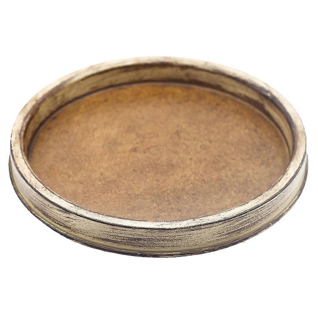 Candle Holder Tray Rustic Metal Accessories for Coffee Table Dining Ornament Rusty
