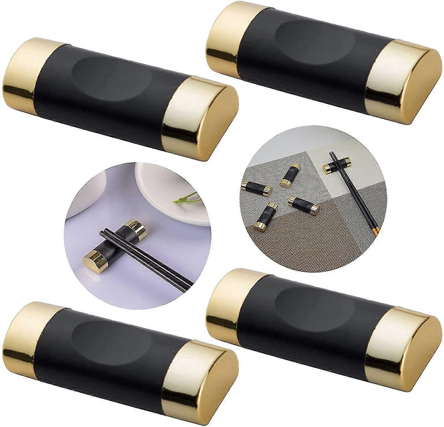 Homedejavu 4 Pieces Chopstick Rest Alloy Chopstick Rest Pillow Shape Chopstick Rest For Kitchen Or Dining Spoon Fork Table Decorative Holder