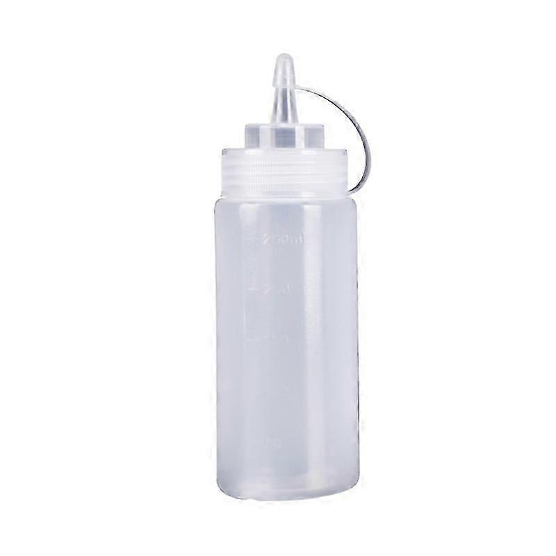 1PC White Plastic Squeeze Bottle With Cap Dispenser Bottle Bread Dessert Baking Accessory Cake Decorating Kitchen Gadget