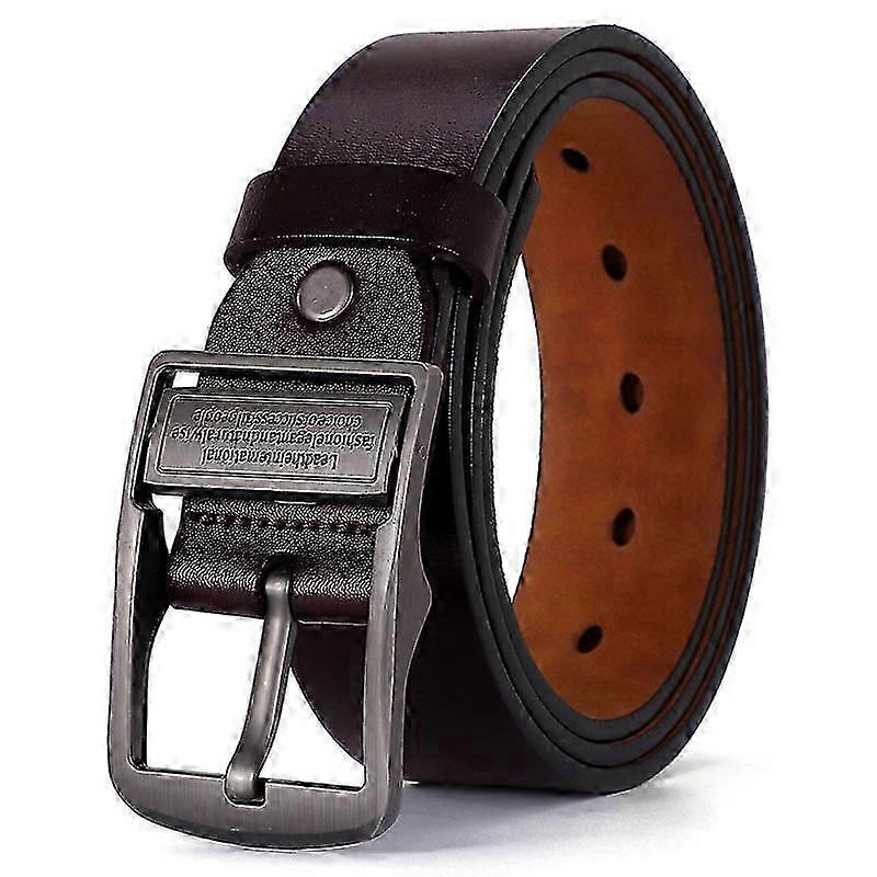 Plus Big Size 130 140 150 160 170cm Cow Leather Luxury Strap Male Belts For Men Classice Pin Buckle Leather Belt Menbelts