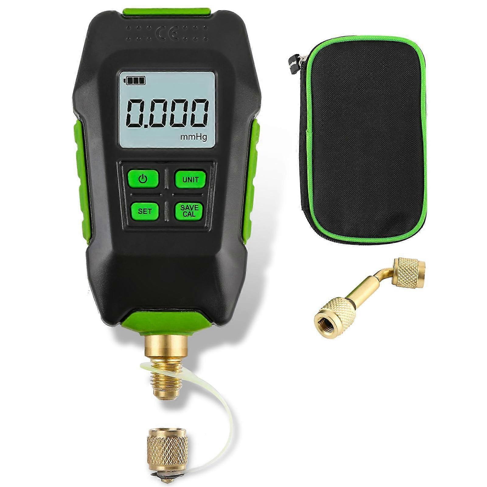 Digital Vacuum Gauge 0‑10000Pa 7/16inch 20UNF Interface Backlit Display Vacuum Micron Meter for Atmospheric Environment