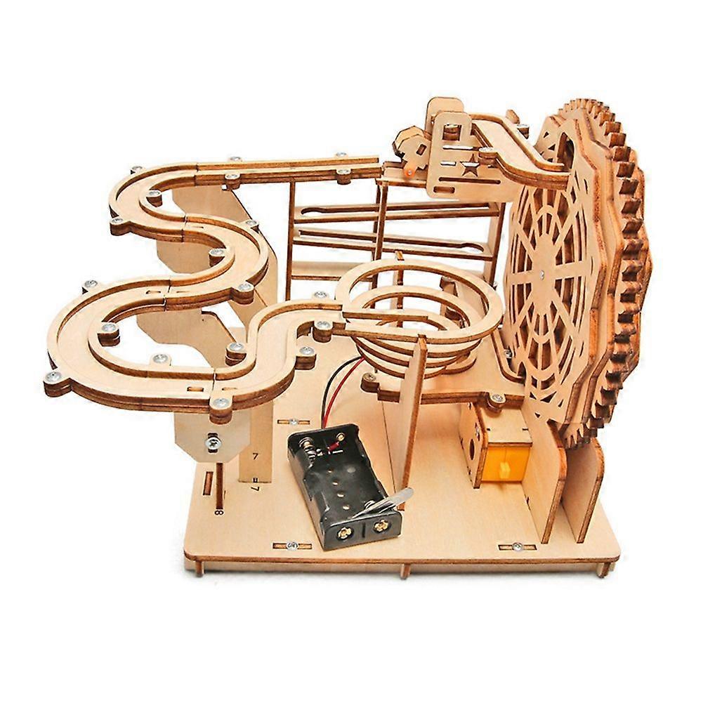 DIY Technology Makes Wooden Electric Ball Wooden Electric Trackball Toys Handmade Building Block As